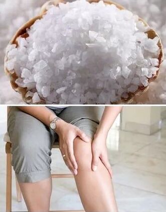 Salt in the treatment of the knee