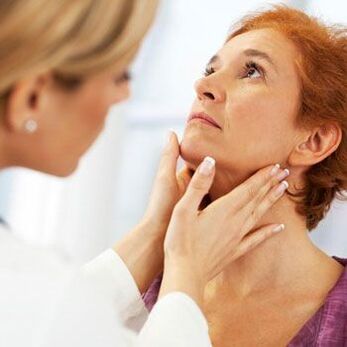 Patient with pain in the anterior neck